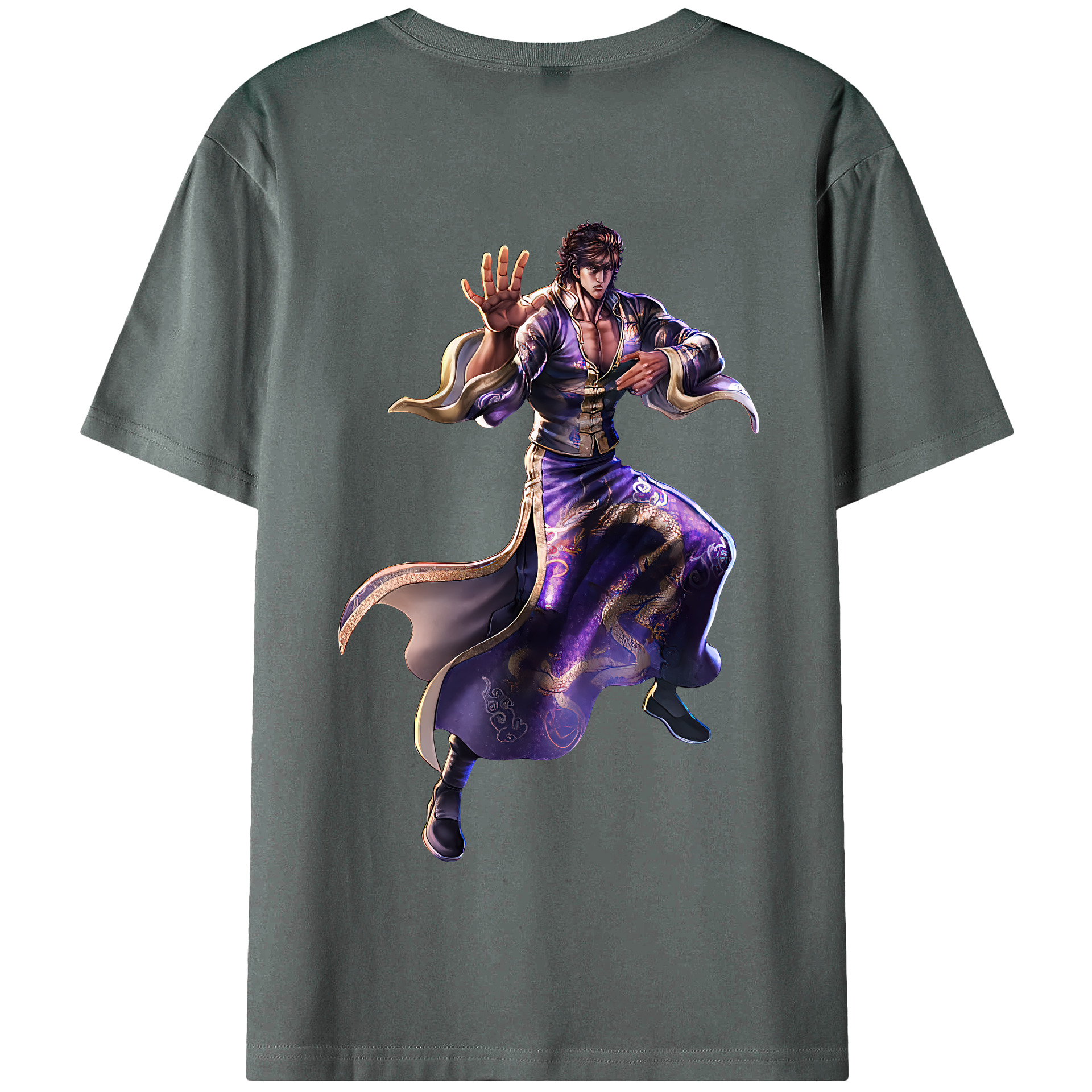 （画像用） 北斗の拳 Fist of the North Star 綿100％半袖Tシャツ（背面プリント）